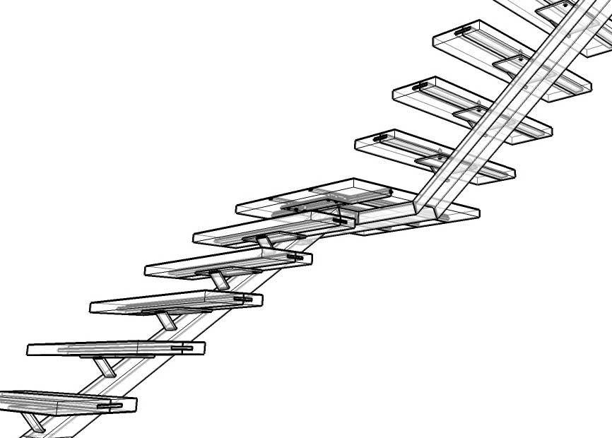 Trap technische tekening